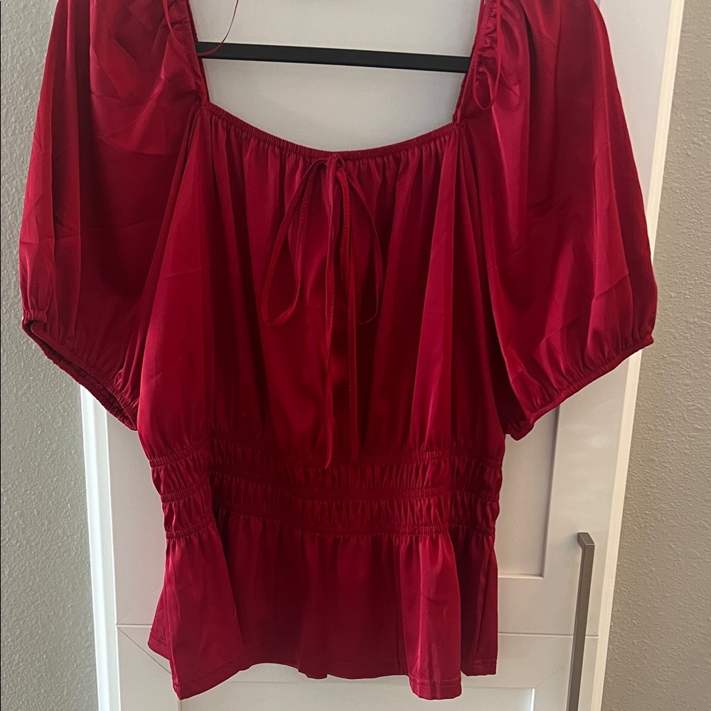 Elegant Red Women's Top